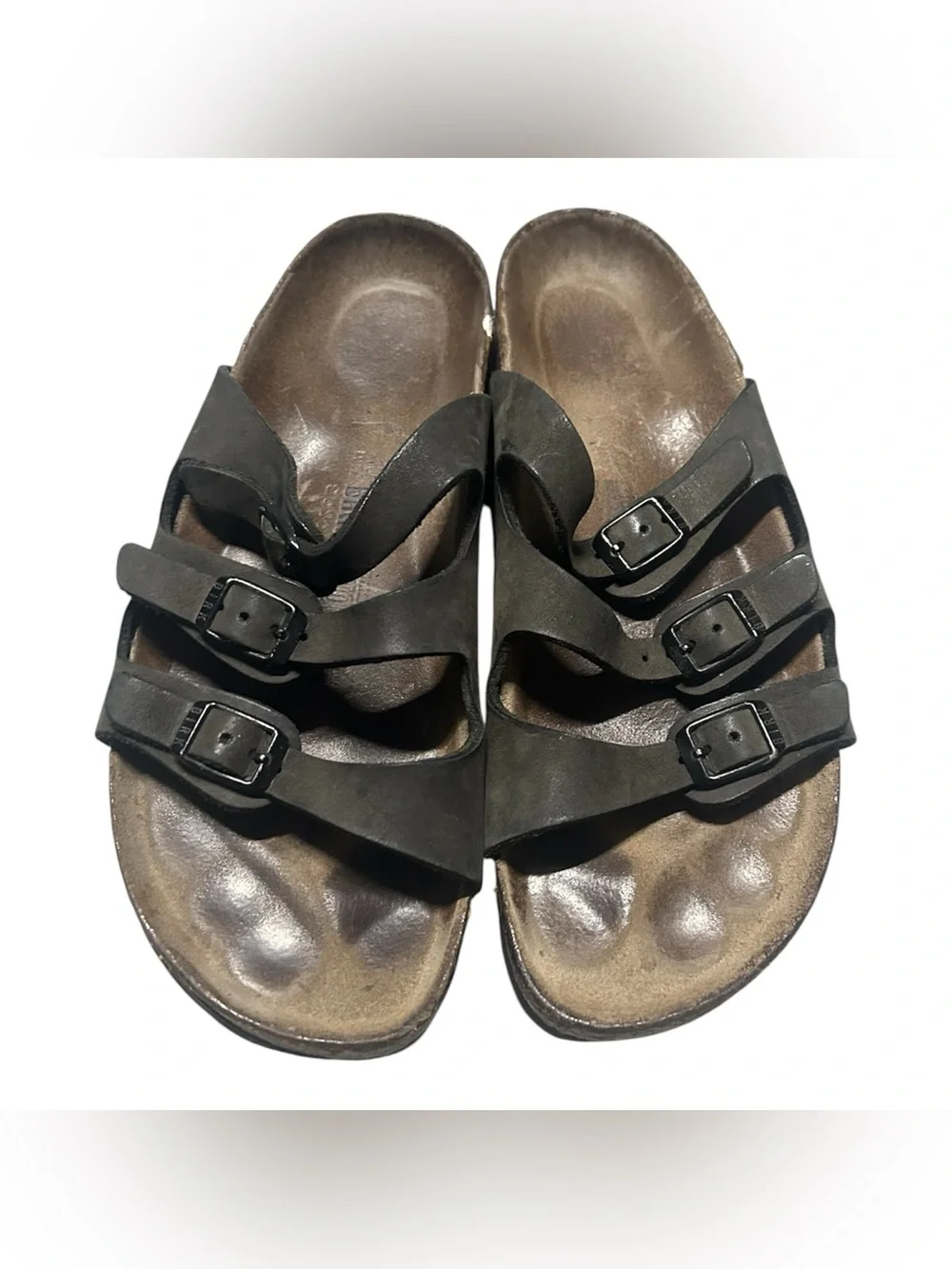 Birkenstock Triple-Strap Sandals in Dark Brown/Black